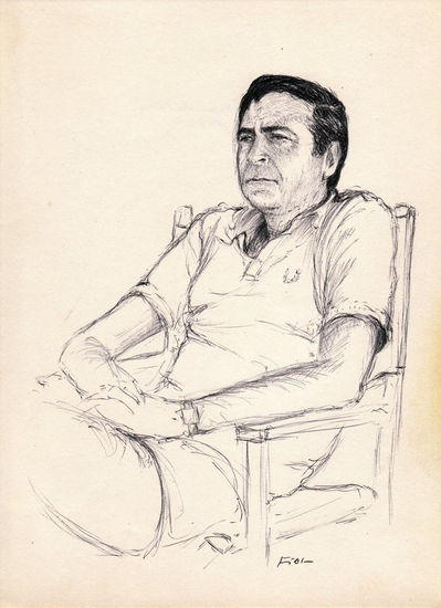 Retrato del pintor Fernando Peiró Coronado Ink