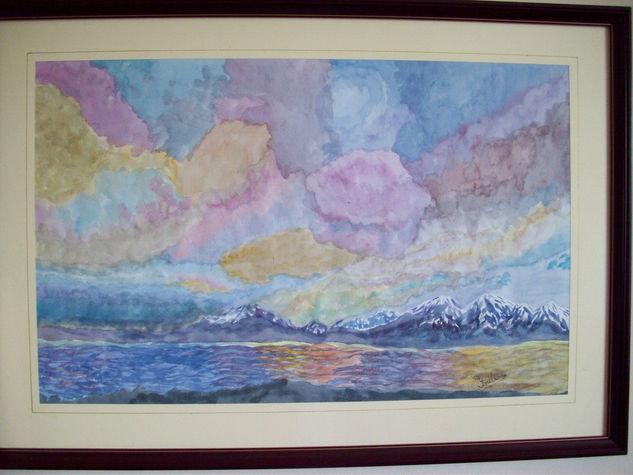 Arreboles en Puerto Natales, sur de Chile Watercolour Paper Landscaping