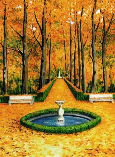 Jardines de Aranjuez Oil Canvas Landscaping