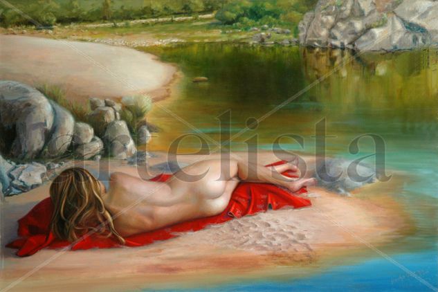 Descanso al sol Oil Canvas Nude Paintings