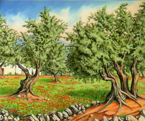 Olivos Oil Canvas Landscaping