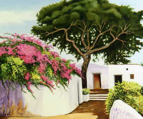 La casa del pino Oil Canvas Landscaping