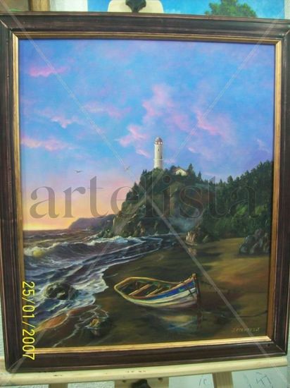 faro Oil Canvas Marine Painting