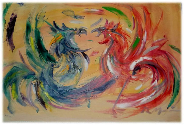 PELEA DE GALLOS Oil Canvas Landscaping