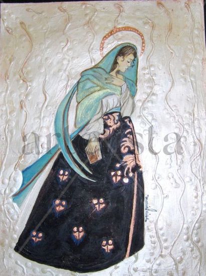 Virgen de la Paz Media Mixta Papel Figura