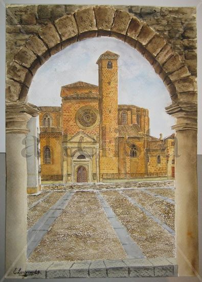 Vista desde arco Sigüenza Watercolour Paper Landscaping