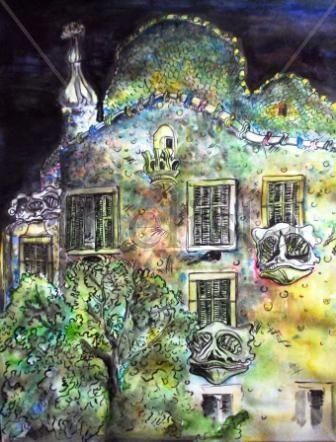 CASA BATLLÒ Watercolour Paper Landscaping