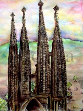 LA SAGRADA FAMILIA Watercolour Paper Others