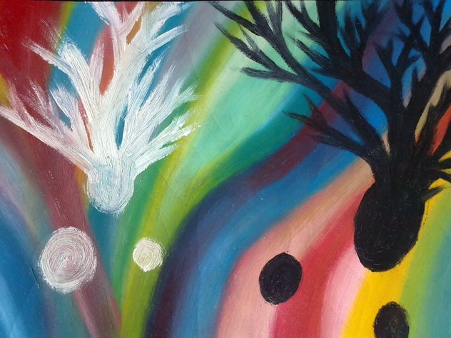 raíces en pintura