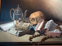 Calavera y libros