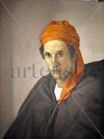 estudio de hombre con turbante Óleo Lienzo Retrato