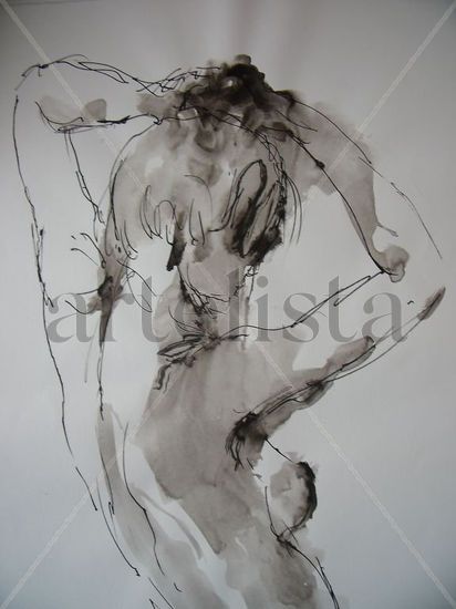 desenho do modelo Watercolour Paper Nude Paintings