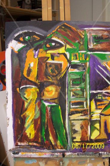 The couple Acrylic Panel Figure Painting