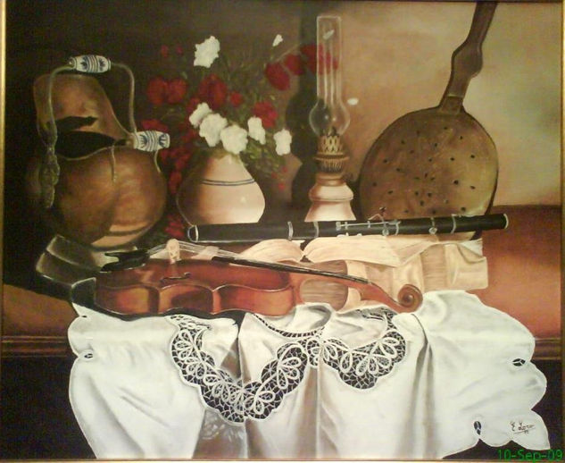 el violin Oil Canvas Still Life Paintings