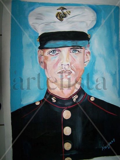 Epitaph to Hero Acrylic Canvas Portrait