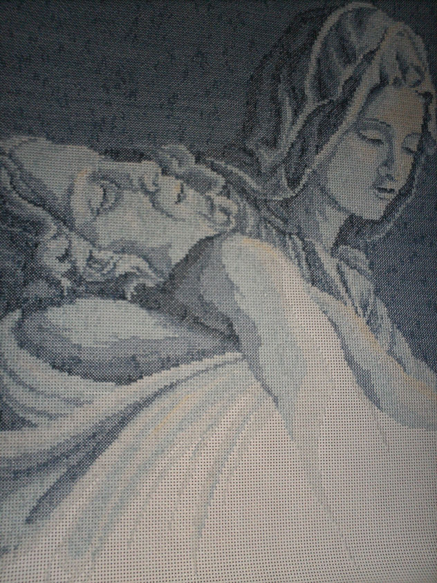 La Piedad en punto de cruz