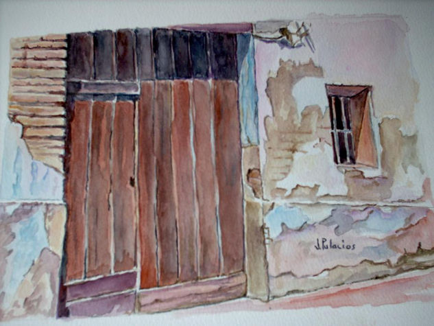 portal antiguo Watercolour Card Landscaping