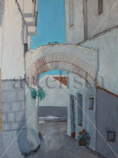 calle comares Oil Canvas Landscaping