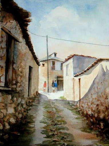 Pobladura de Somoza Oil Canvas Landscaping