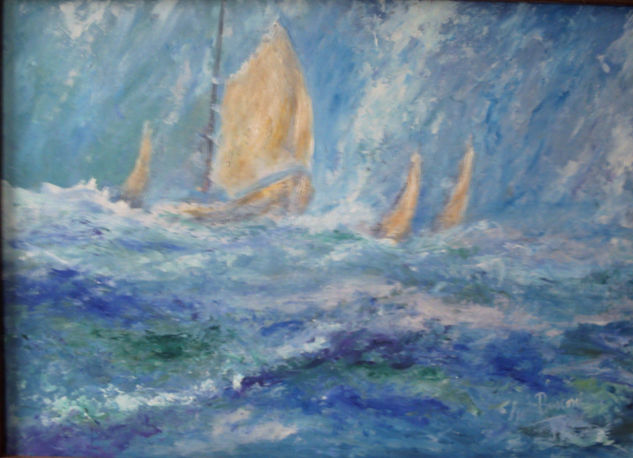 VELERO EN  EL MAR Oil Canvas Landscaping