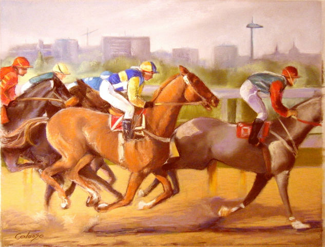 Carrera de caballos Pastel Paper Sports