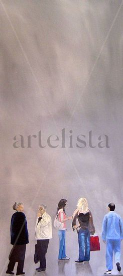 serie gente Oil Panel Figure Painting