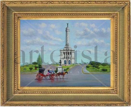 el simbolo de santiago de los caballeros Oil Canvas Landscaping