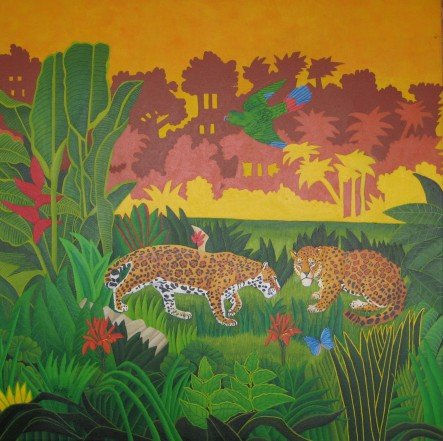 JAGUARES DE BELICE. Acrylic Canvas Animals