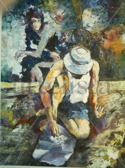 LA IMPASIBLE Oil Canvas Figure Painting