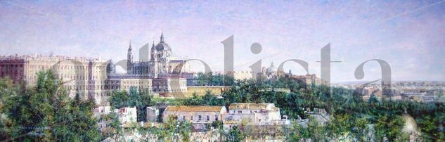 Madrid desde el Templo de Deboh Oil Canvas Landscaping