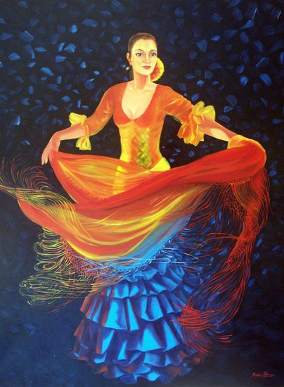 Bailarina Oil Canvas Figure Painting