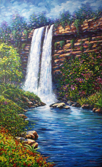 cascada Acrylic Canvas Landscaping