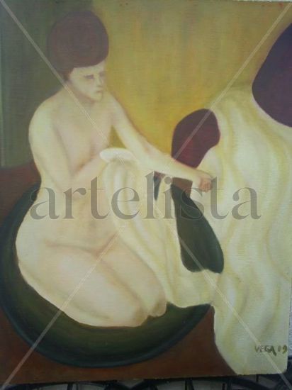 SERIE ELLAS 3 DE 3 Acrylic Canvas Nude Paintings