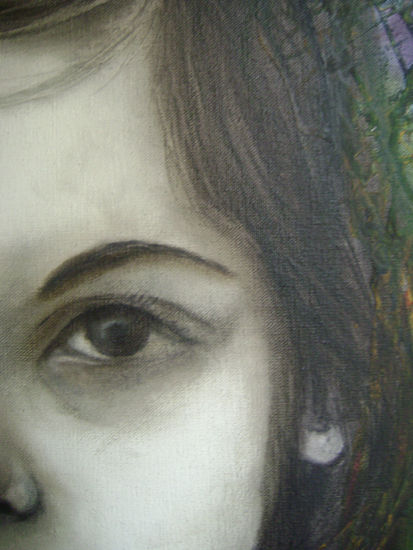 Mirada Oil Textile Portrait