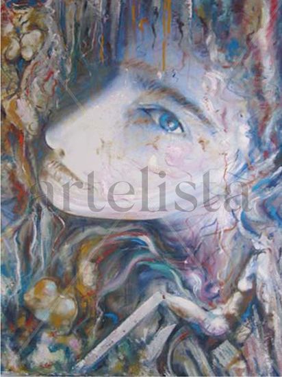 TRANSFUSION Oil Textile Portrait