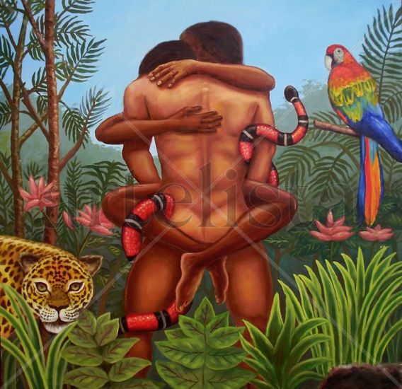 Amor salvaje Oil Canvas Nude Paintings