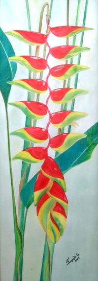 HELICONIA Watercolour Paper Floral Painting