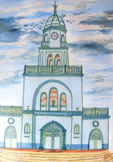 IGLESIA SANTA ANA Watercolour Paper Landscaping