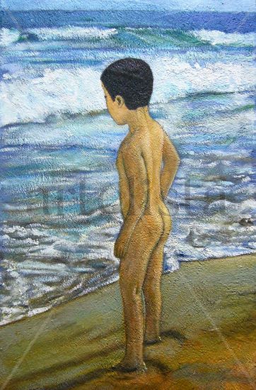 En Marc Oil Canvas Figure Painting