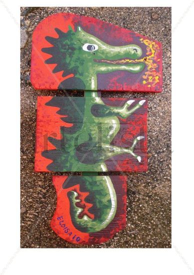 Dragon de fuego Acrylic Panel Animals