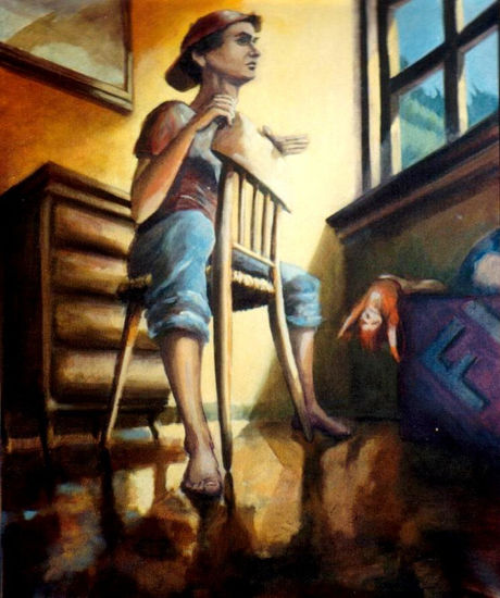 Oteando Oil Canvas Figure Painting