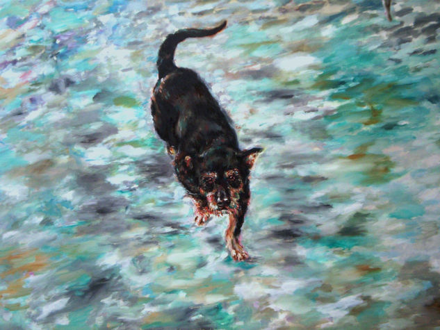 Perro Oil Canvas Animals