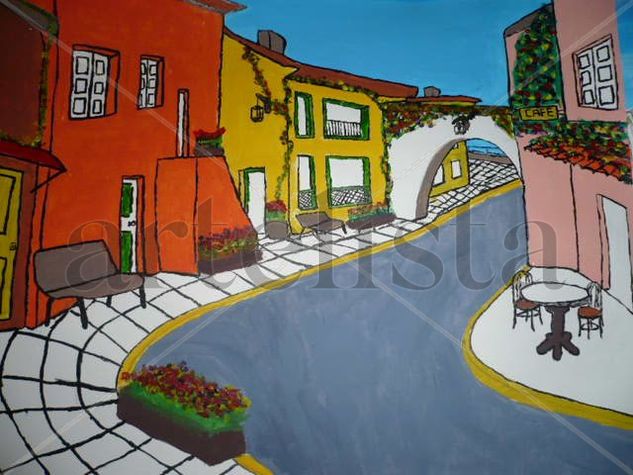 mi calle Acrylic Card Landscaping