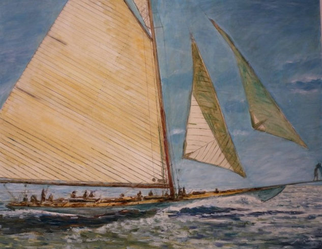 Copa América Oil Paper Marine Painting