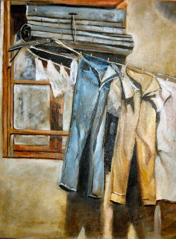 Ropa tendida Oil Canvas Others