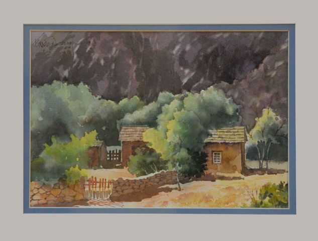 al pie de la montaña Oil Canvas Landscaping