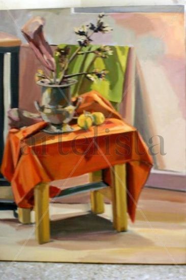 Composicion naranja Oil Canvas Still Life Paintings