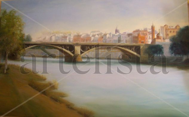 puente de triana Óleo Lienzo Paisaje