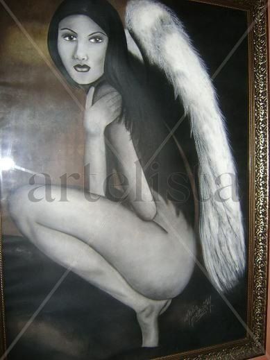 angel negro Pastel Cartulina Figura