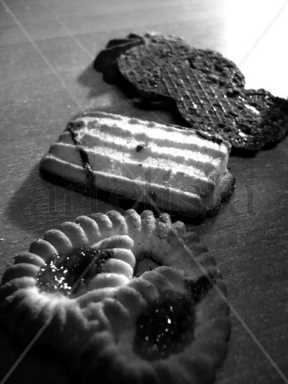 una merienda de un día de invierno Bodegones Blanco y Negro (Digital)